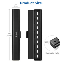 Side view of the black aluminum toothbrush case.
