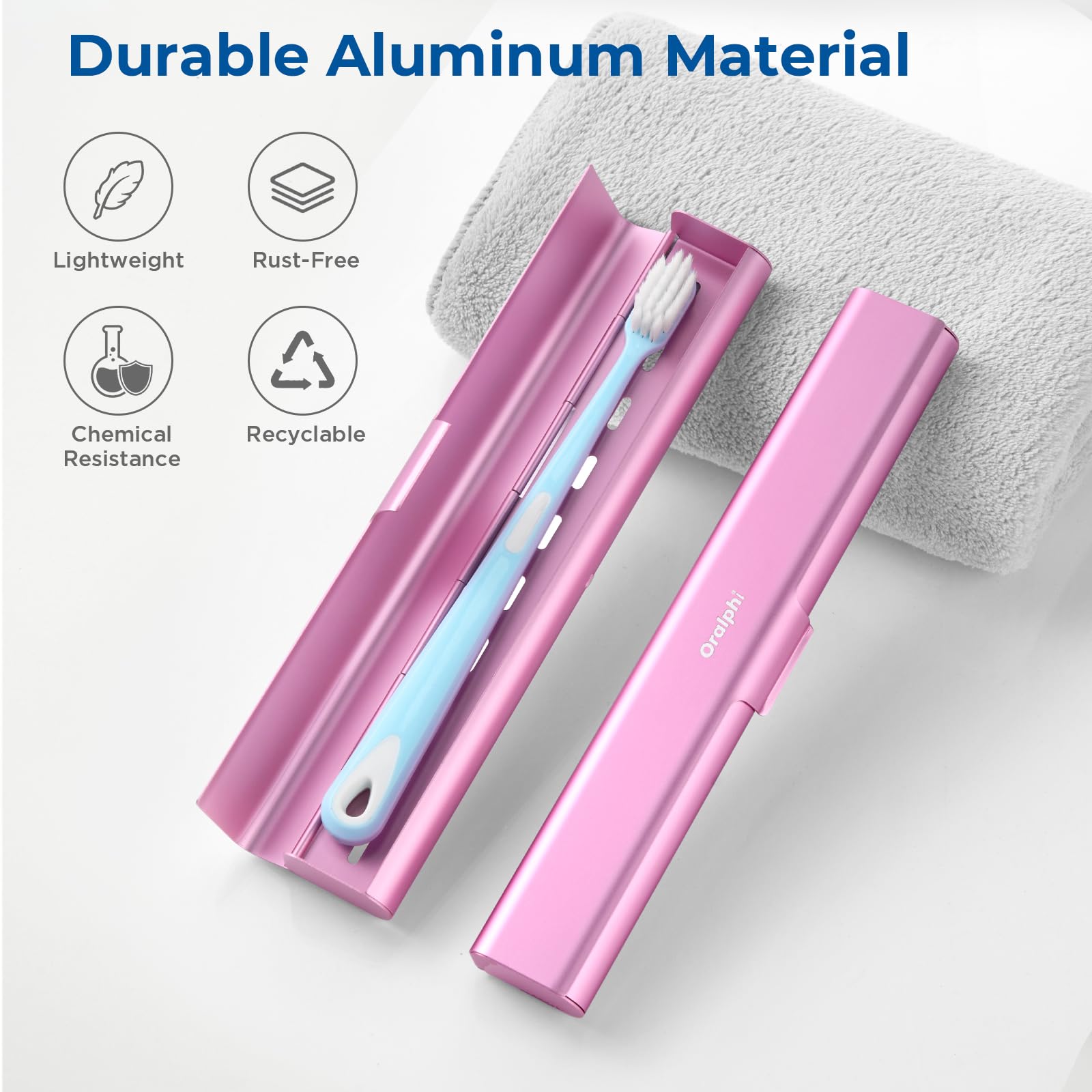 Close-up of pink aluminum surface with smooth finish