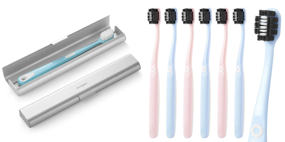 Toothbrush with charcoal bristles