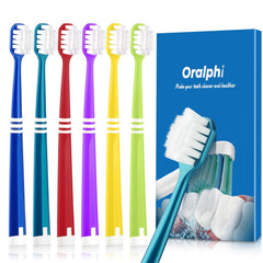 Oralphi toothbrush with 0.6 inch wide head and soft bristles
