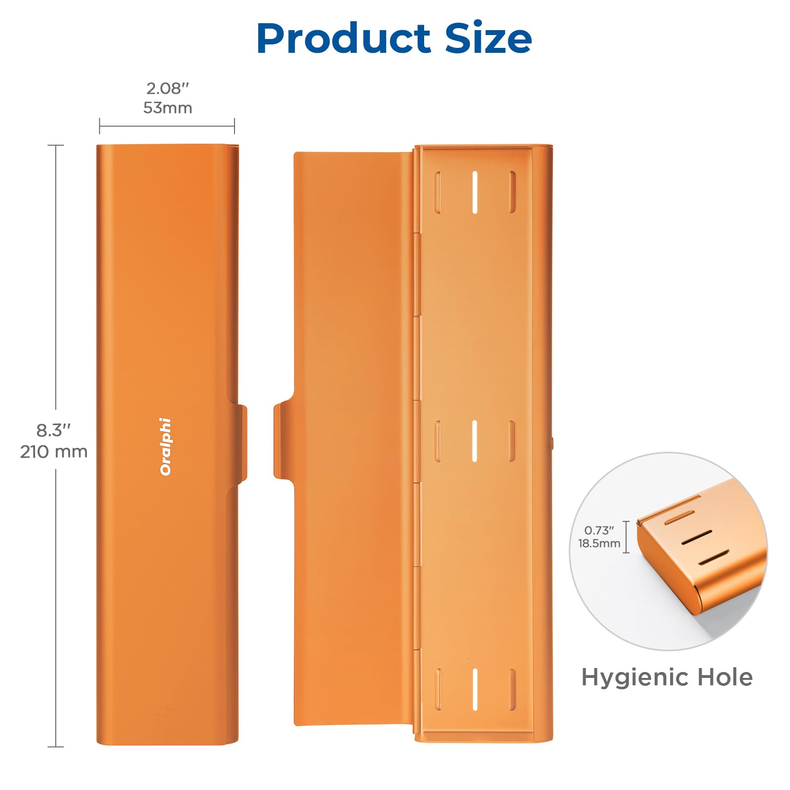 Close-up of the secure snap-lock lid on orange aluminum case