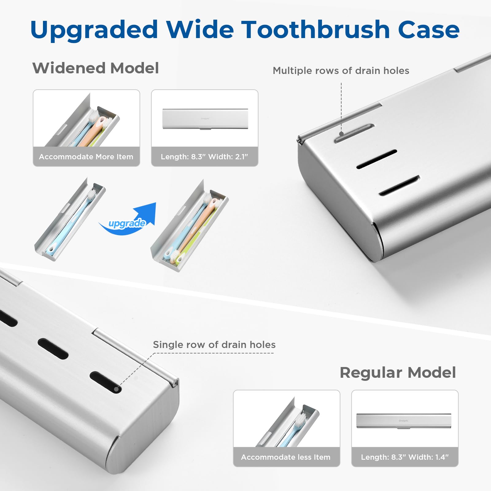 Wide aluminum travel case - closed with contents
