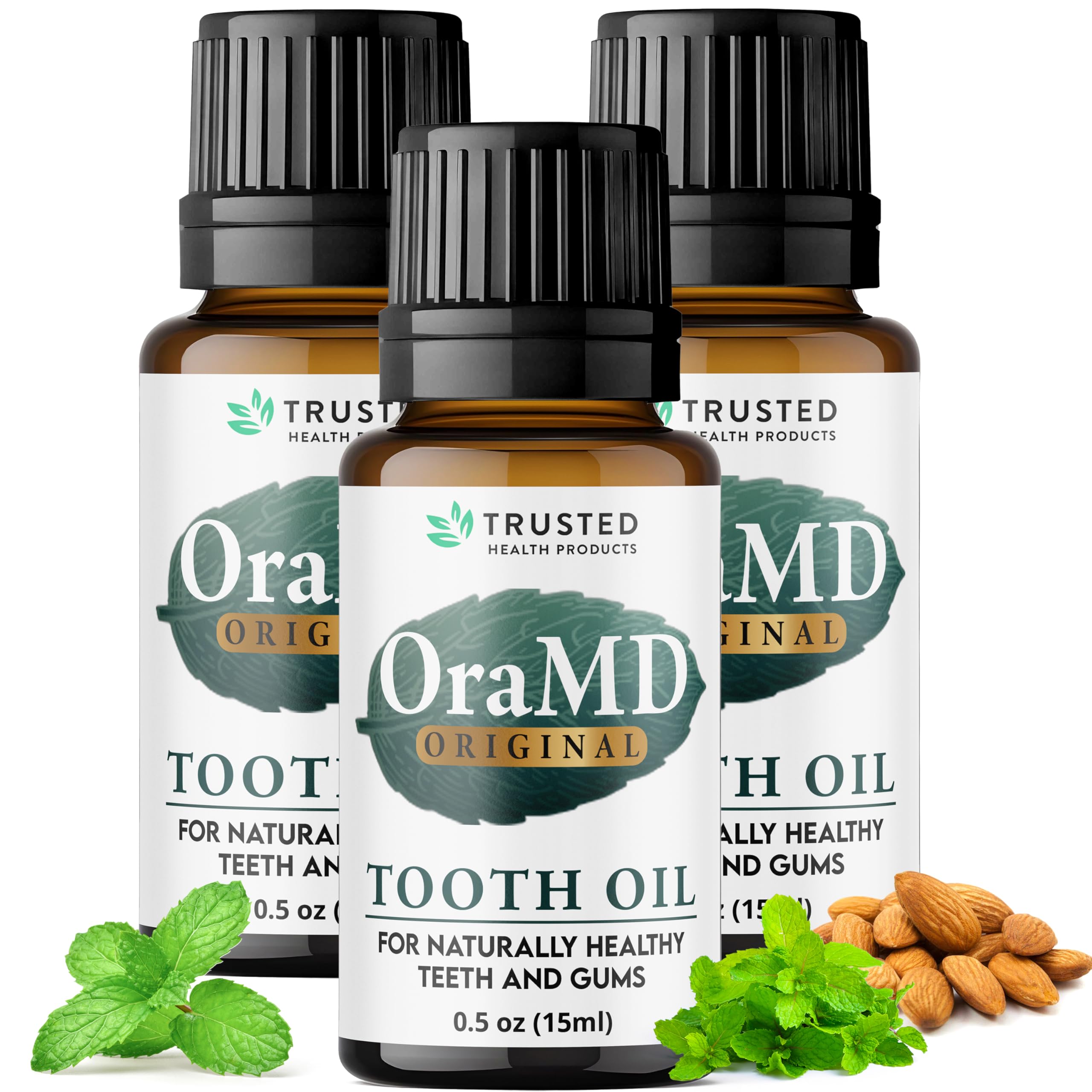 OraMD 4-in-1 Tooth Oil 3-pack hero shot