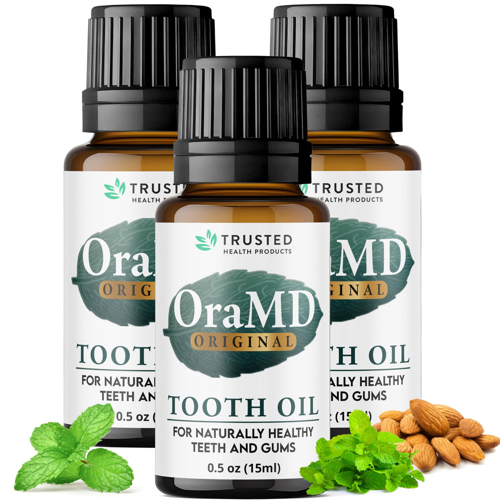 OraMD 4-in-1 Tooth Oil 3-pack hero shot