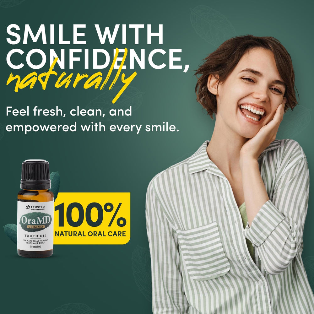 All-natural tooth oil packaging and bottle