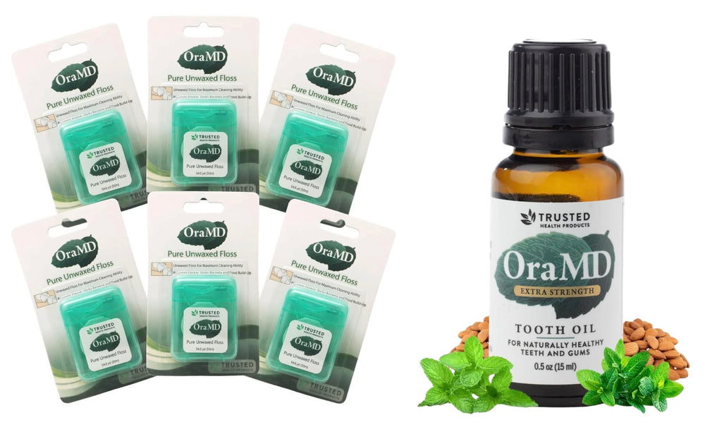 OraMD Pure Unwaxed Dental Floss 6-Pack