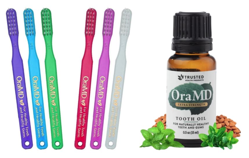 OraMD Dr Bass toothbrush 6-pack with soft bristles
