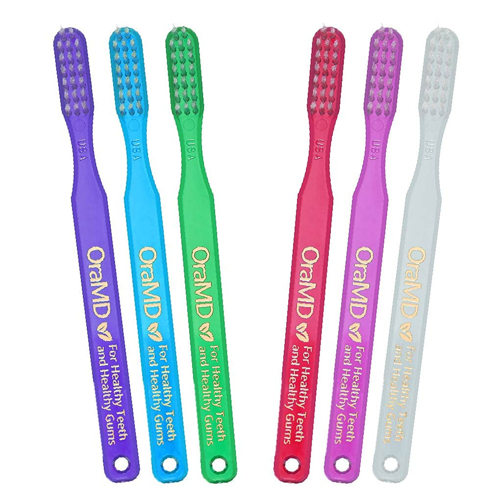 Soft nylon bristles with rounded tips