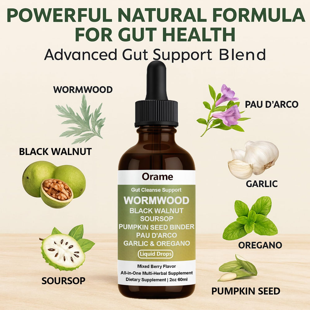 Dropper dispensing the gut cleanse liquid