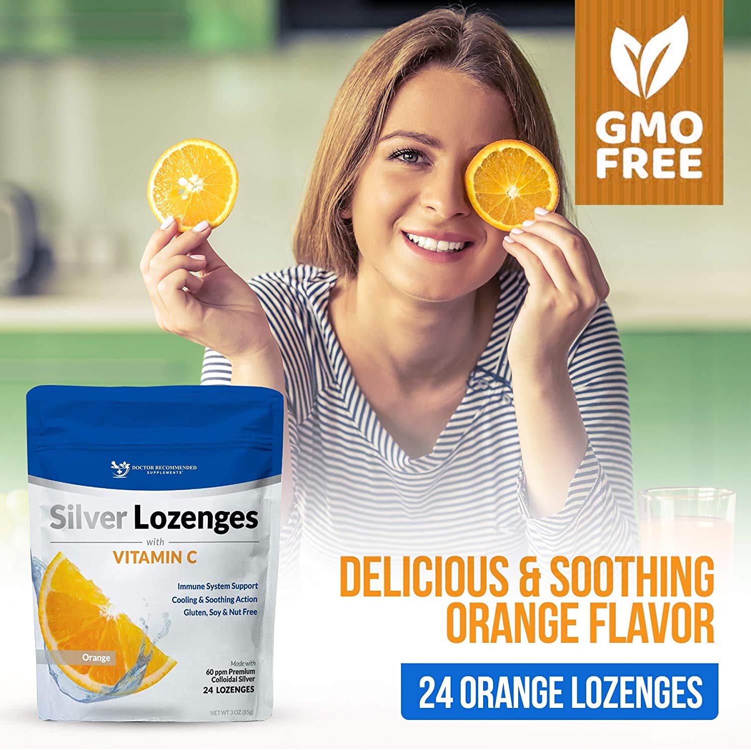 Lozenge dissolving to reveal texture and flavor