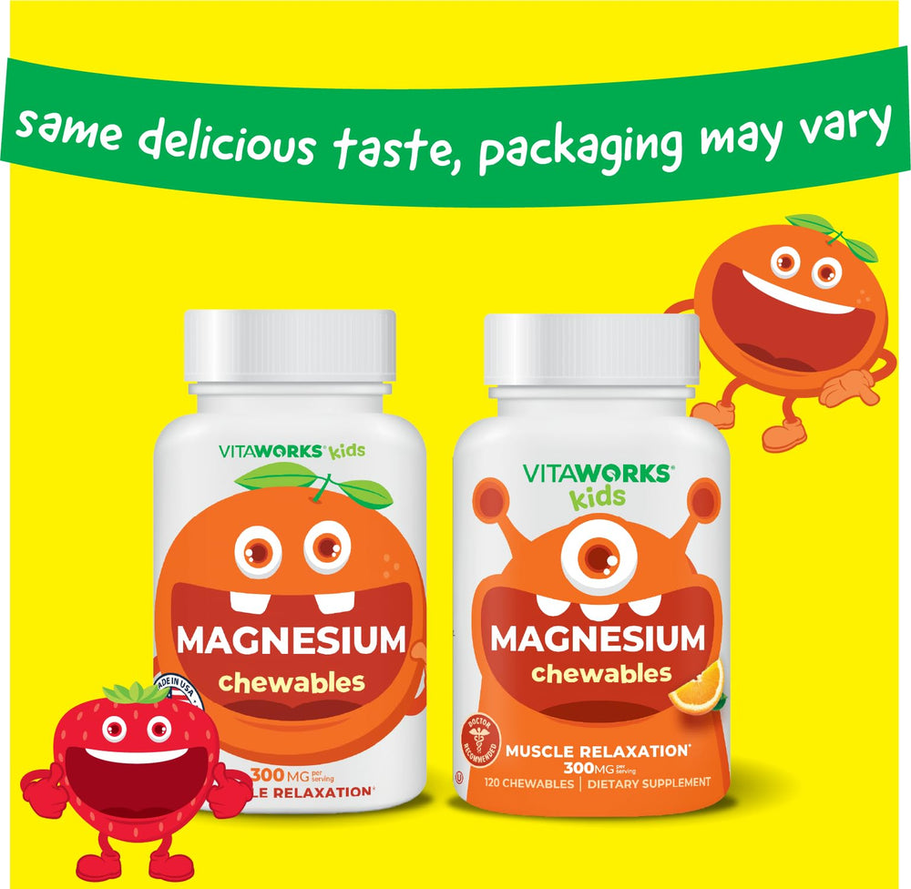 Close-up of orange-flavored magnesium chewables