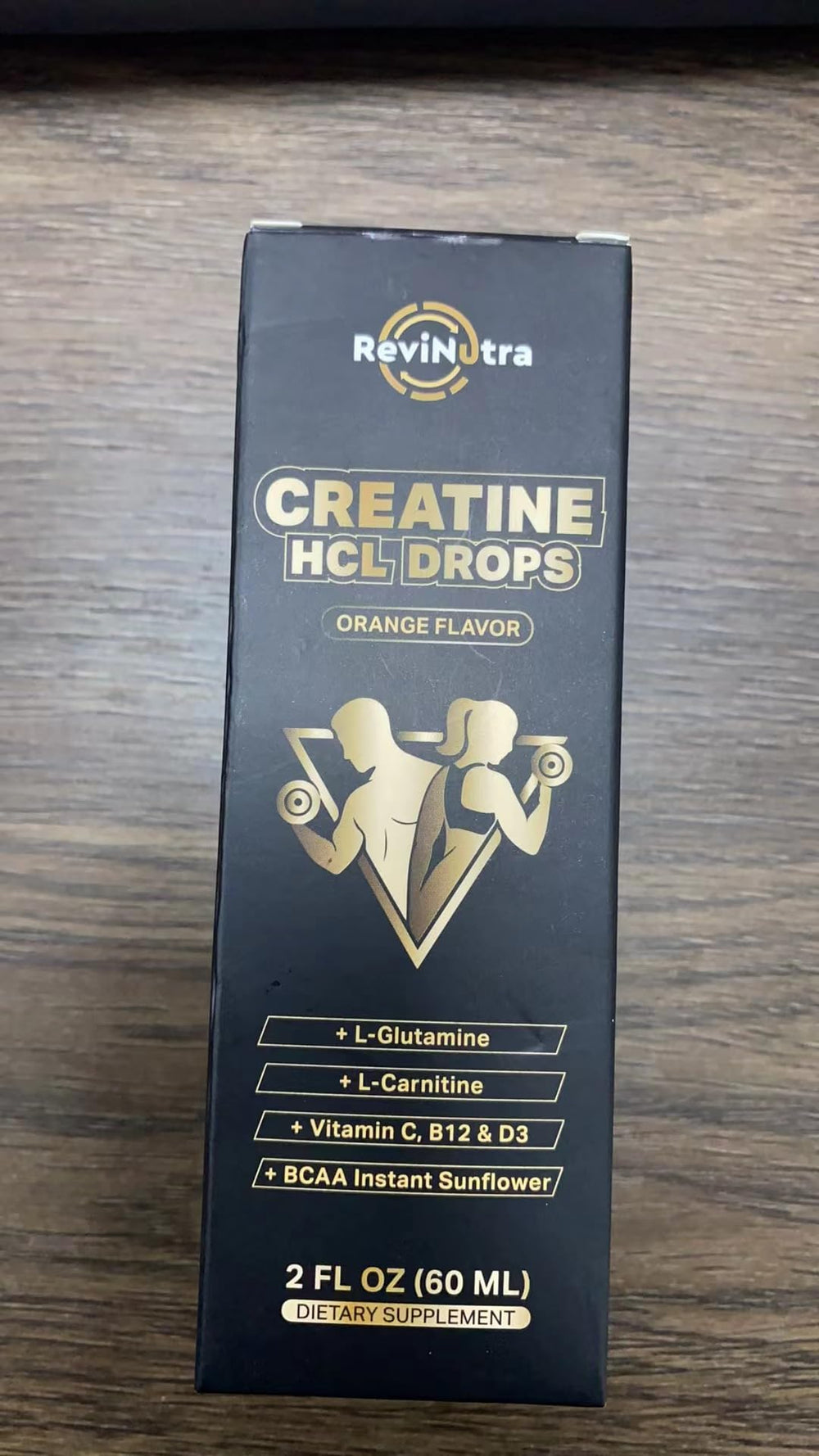 Orange flavor Creatine HCl liquid drops packaging