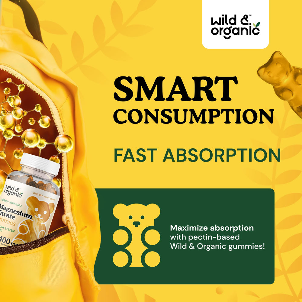 Orange-flavored magnesium citrate gummies close-up side view