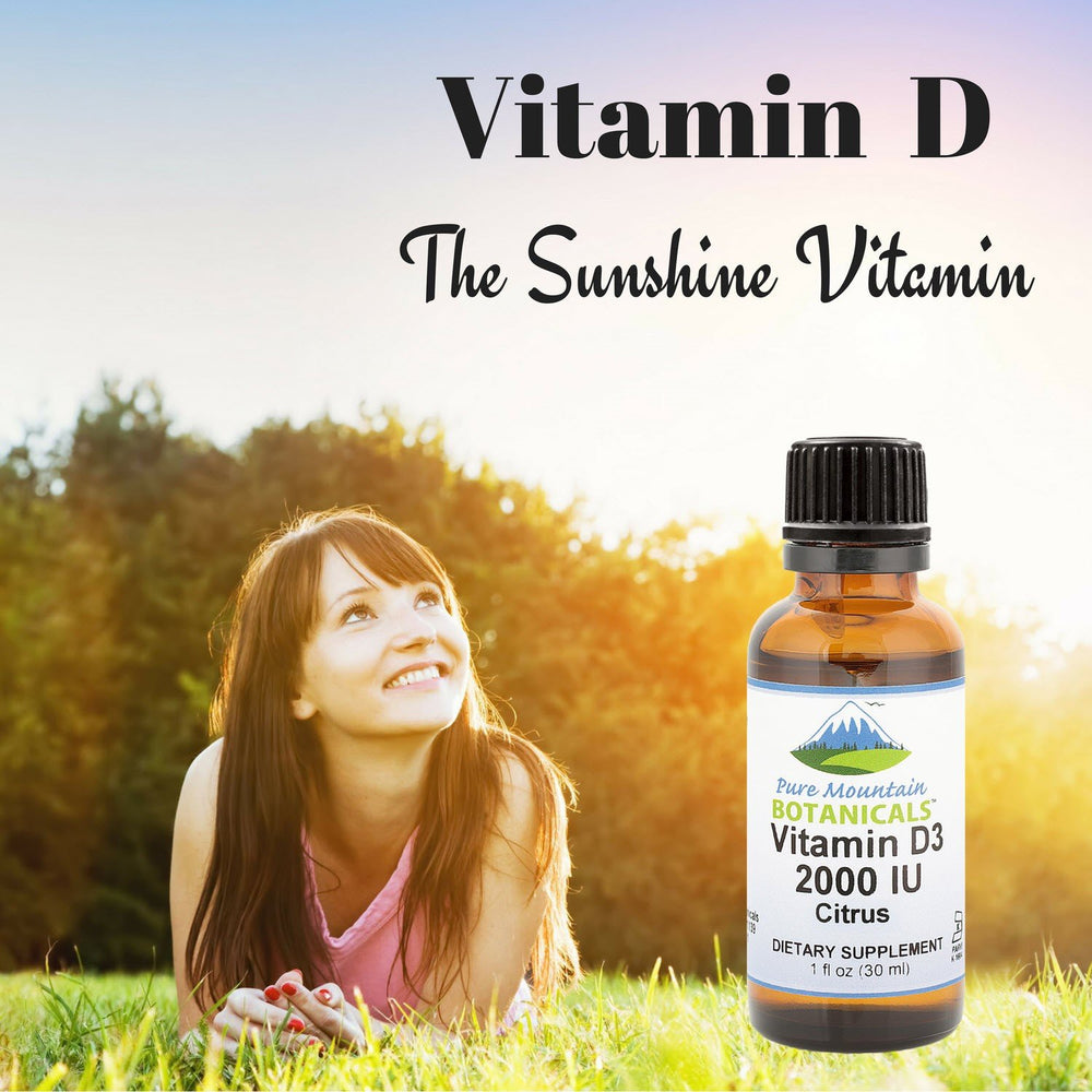 Orange and lemon flavored vitamin D3 drops packaging and bottle