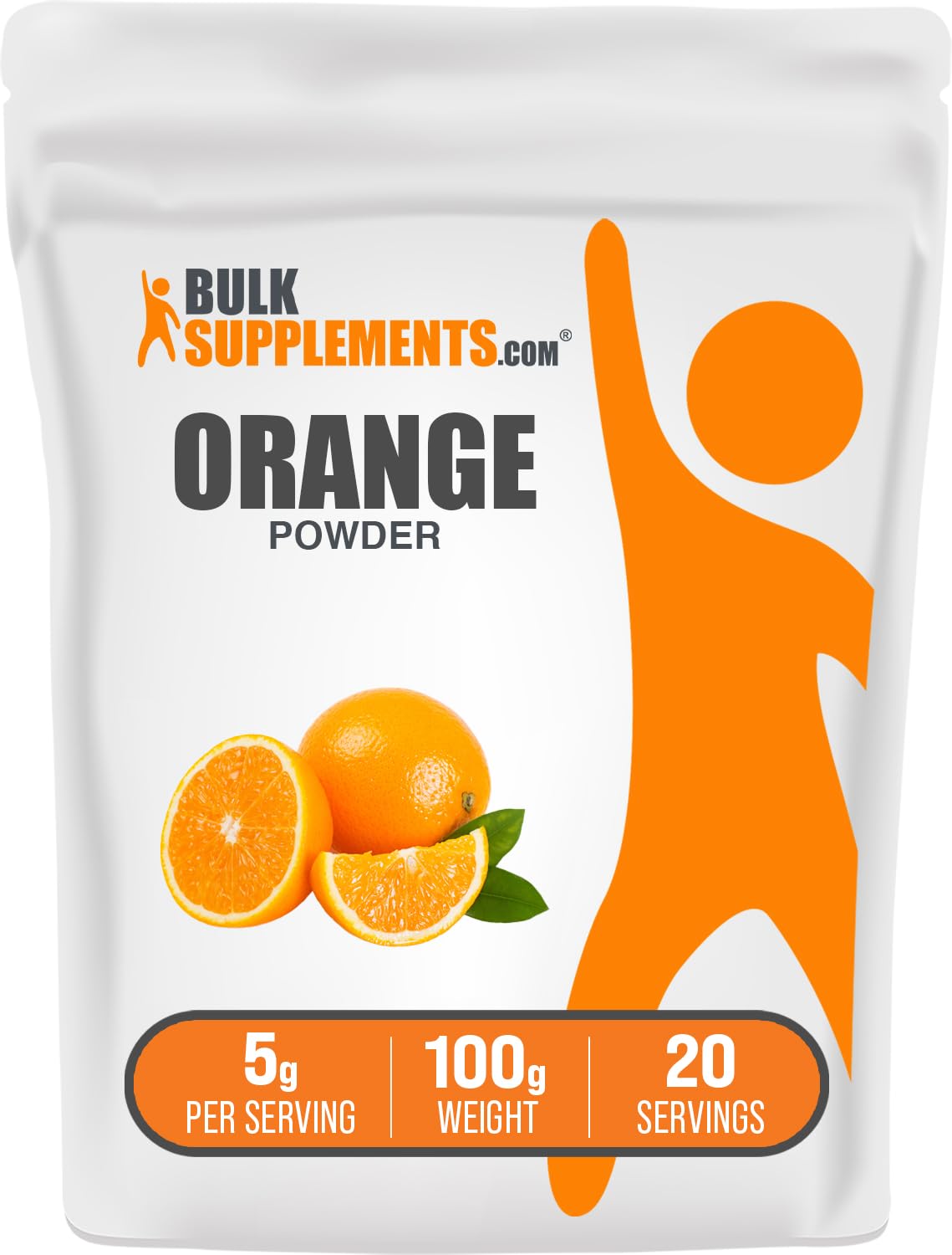 BulkSupplements Orange Powder 100g packaging