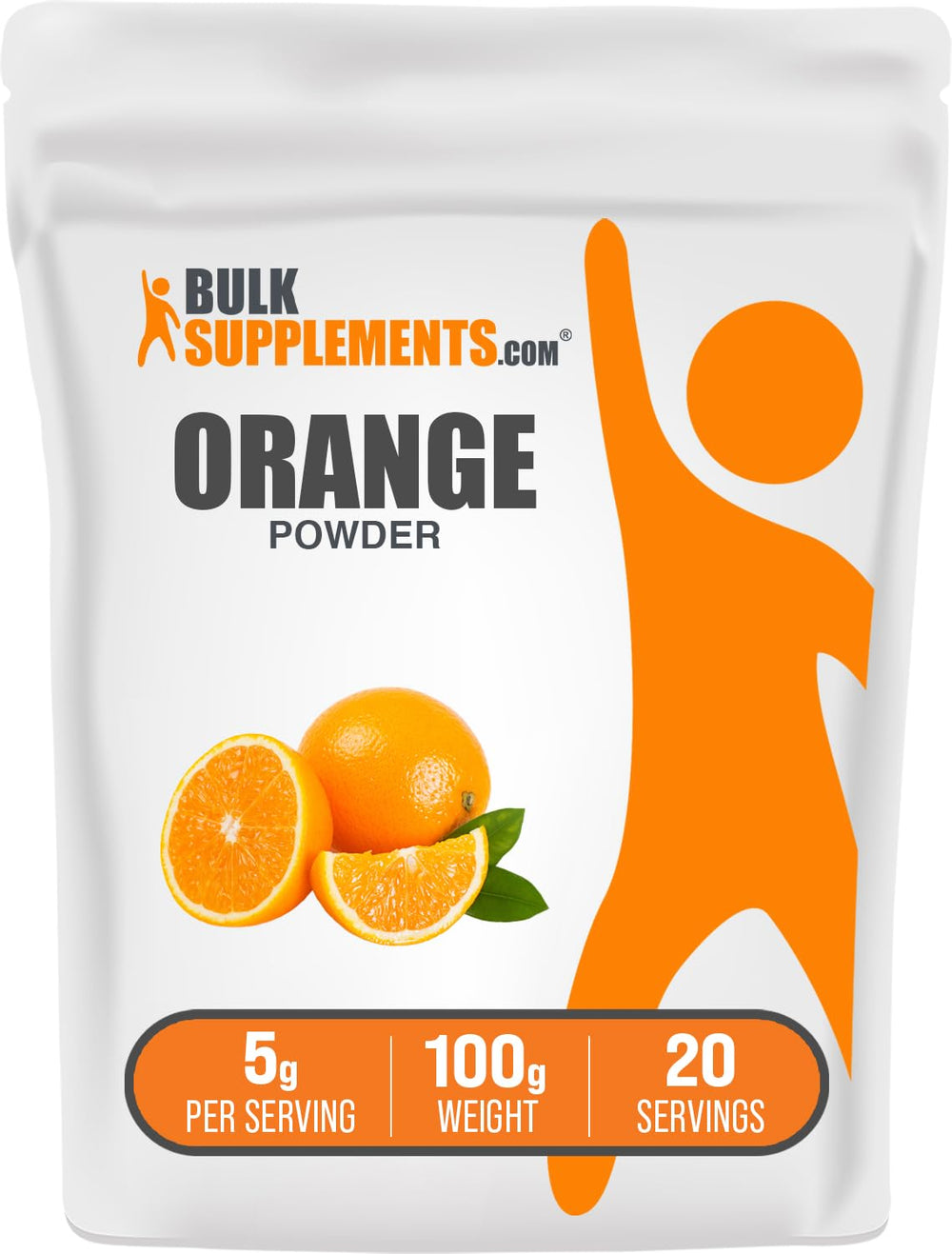 BulkSupplements Orange Powder 100g packaging