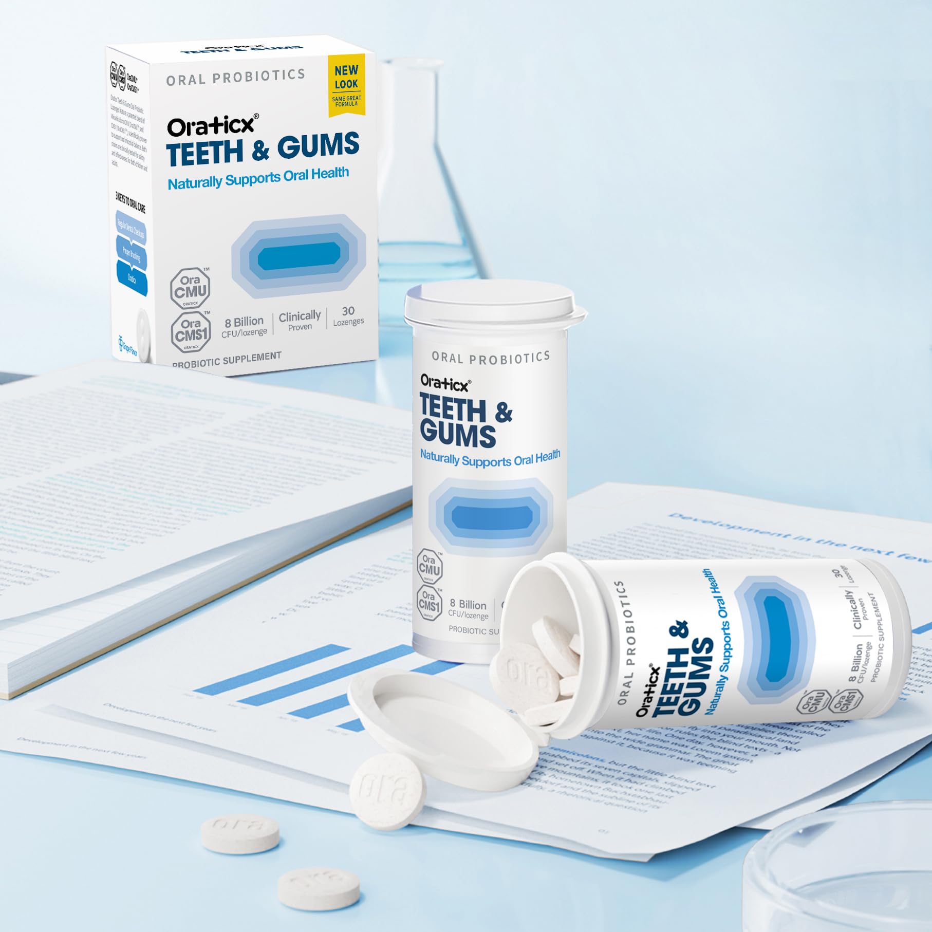 OraTicx packaging showing ingredients and usage information