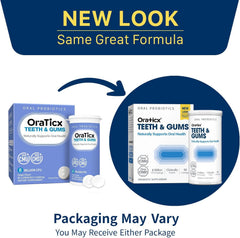 Front view of OraTicx grape lozenge package