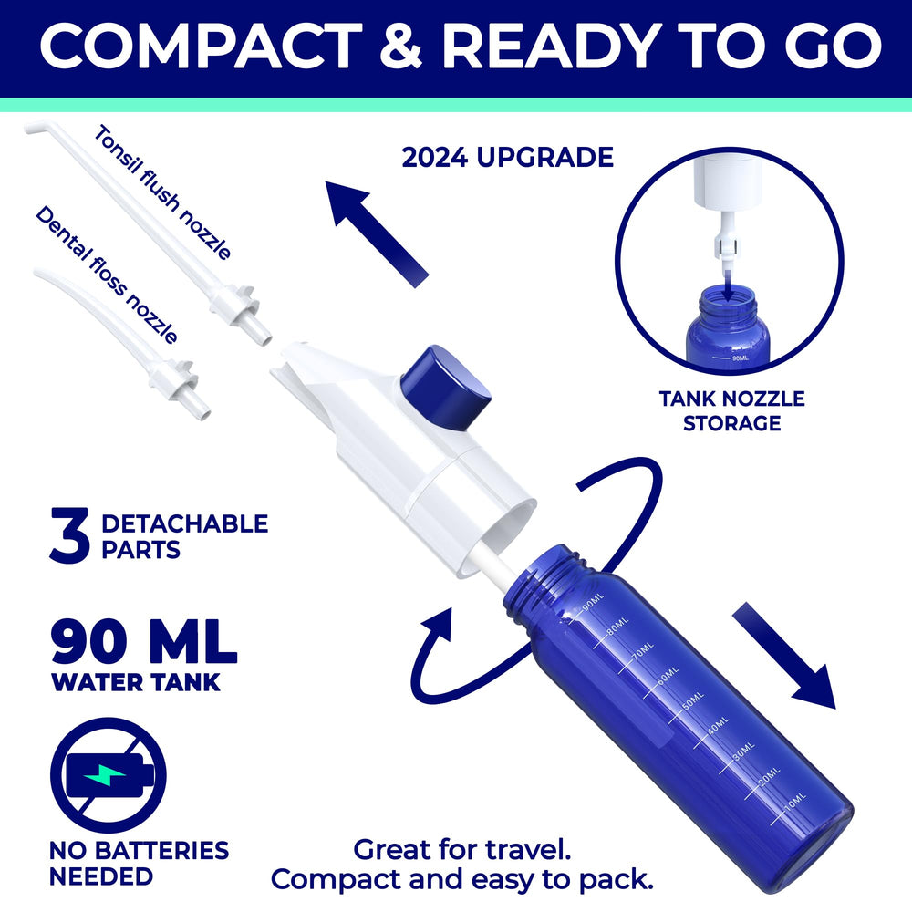 Manual water flosser for kids by ORAVIX