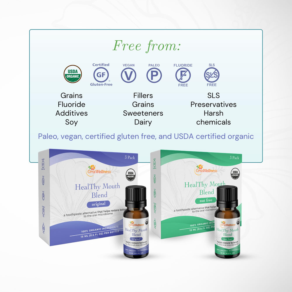 All-natural organic ingredients banner for Nut Free blend
