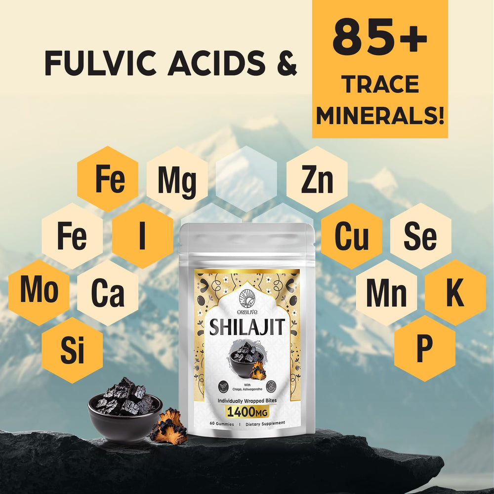 Made in USA ORBILIVE Himalayan Shilajit Gummies