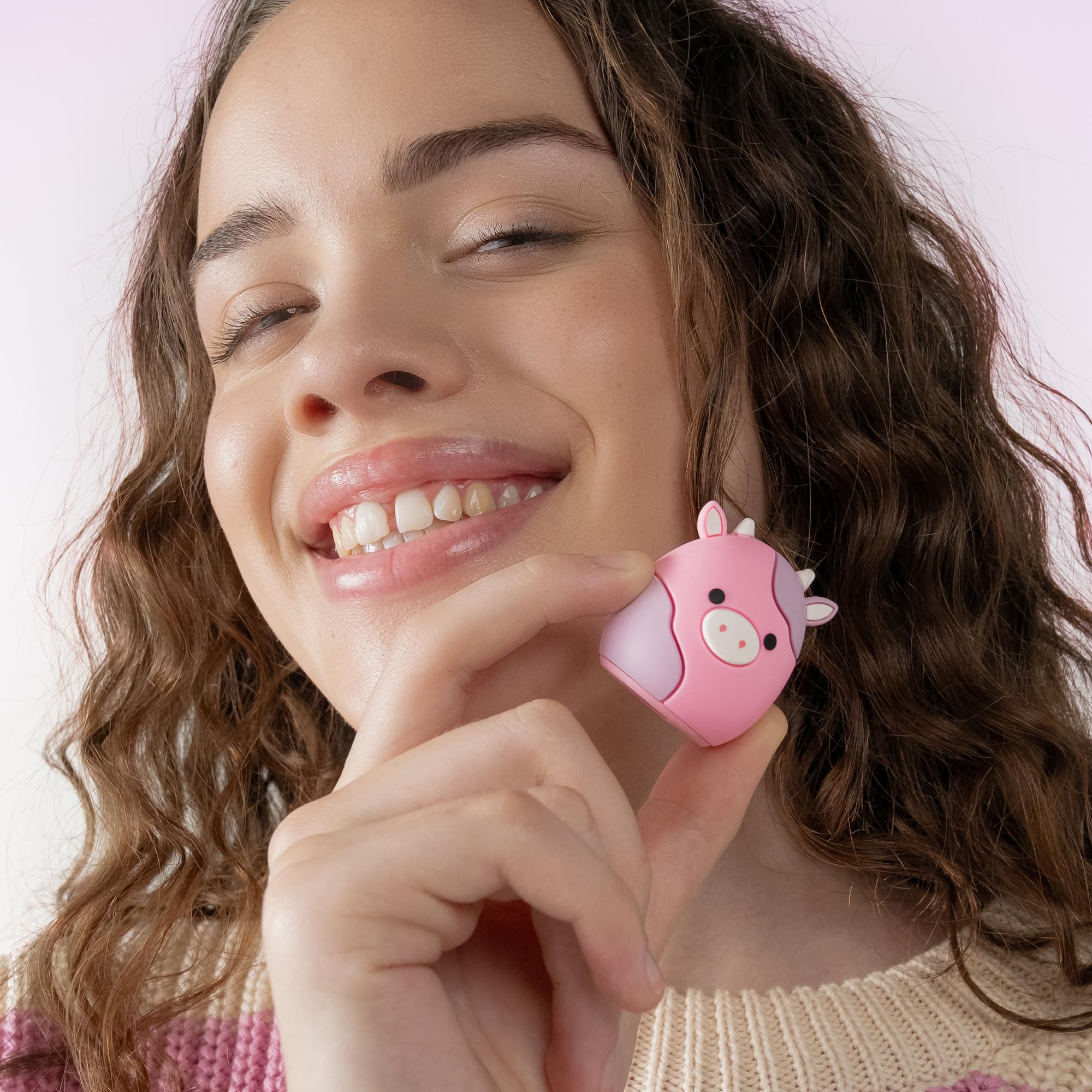 Close-up of Squishmallows artwork on toothbrush handle