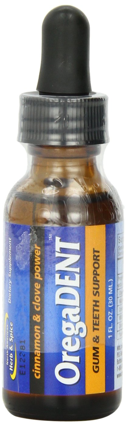 Orega Dent bottle label close-up