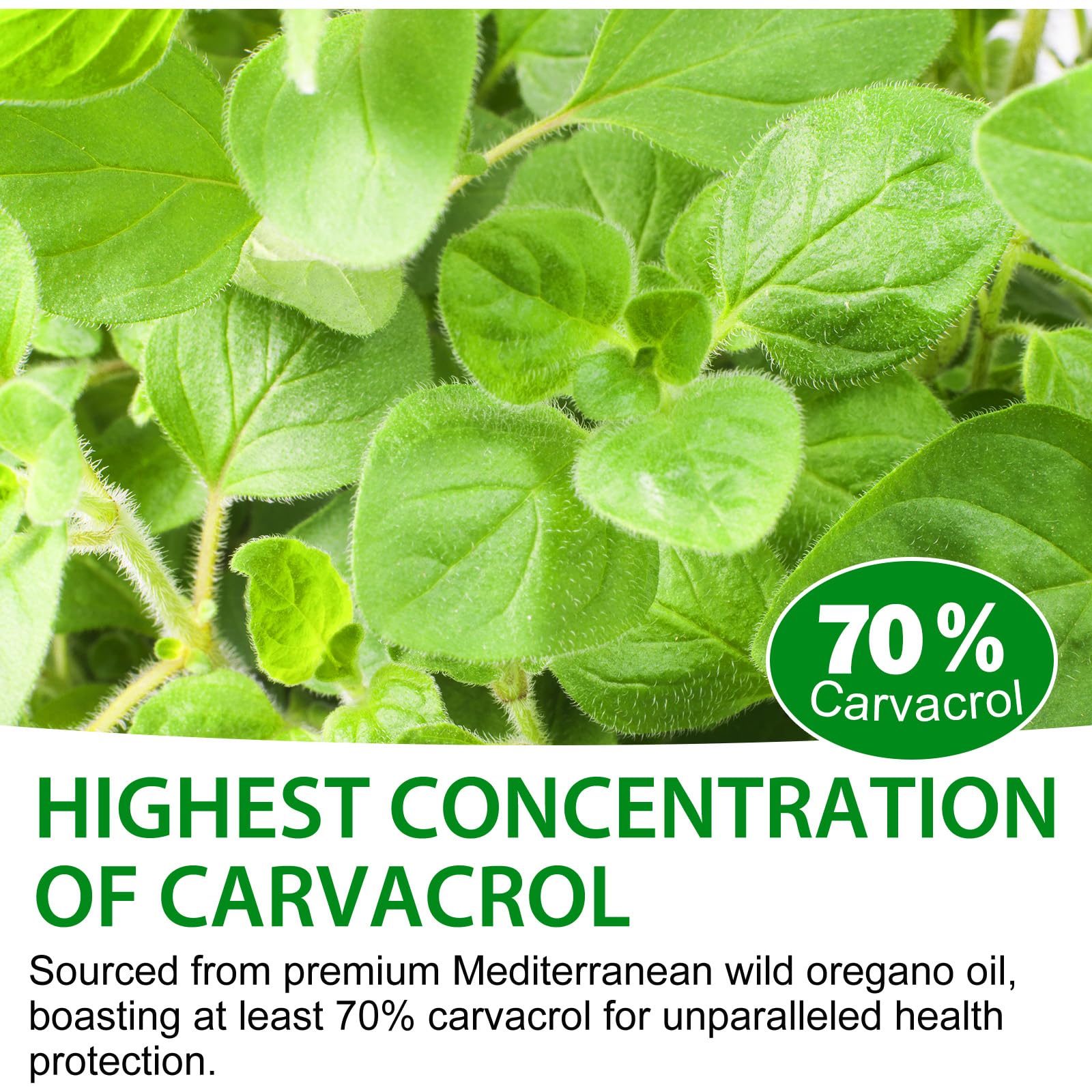 Oregano oil drops product label