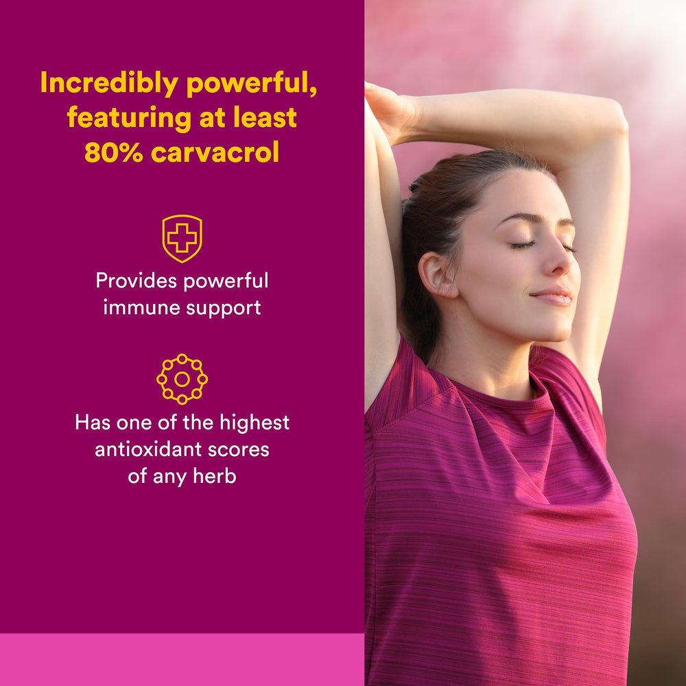 Oregano oil liquid drops for immune support