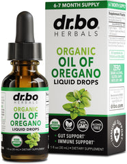 Oregano oil organic drops bottle for immune support, 1 oz