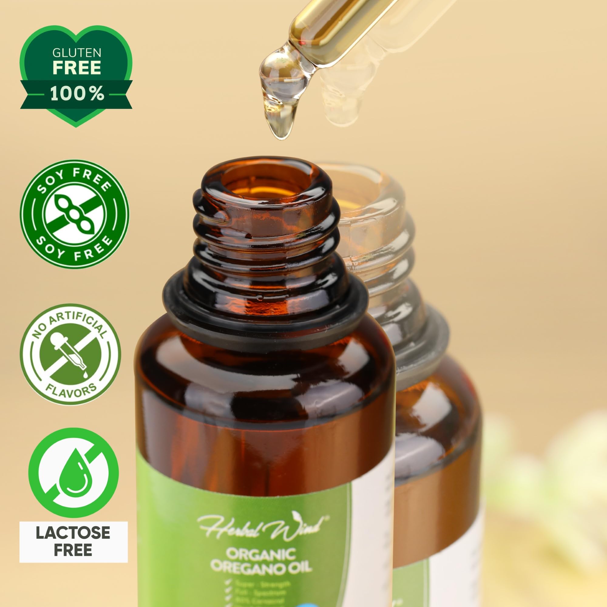 Packaging box and bottle for Organic Oregano Oil