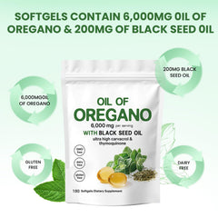 Close-up of Oregano Oil Softgels Capsules