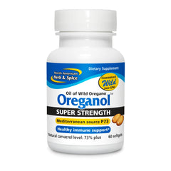Oreganol P73-60 Softgels bottle close-up (hero image)