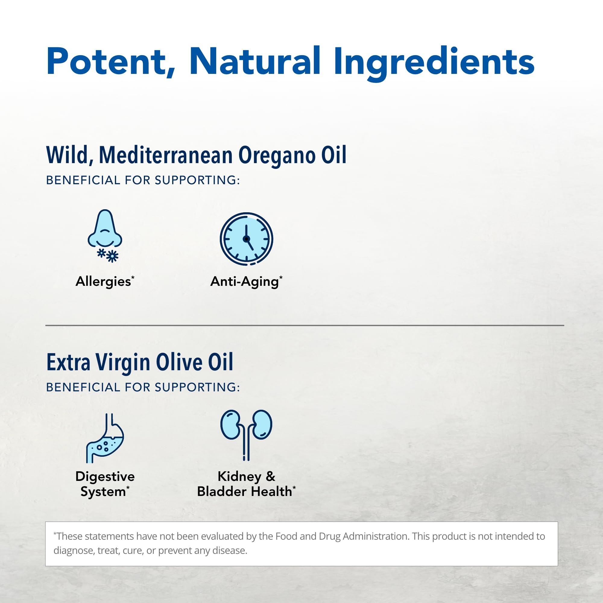 Ingredients: wild oregano oil and organic extra virgin olive oil