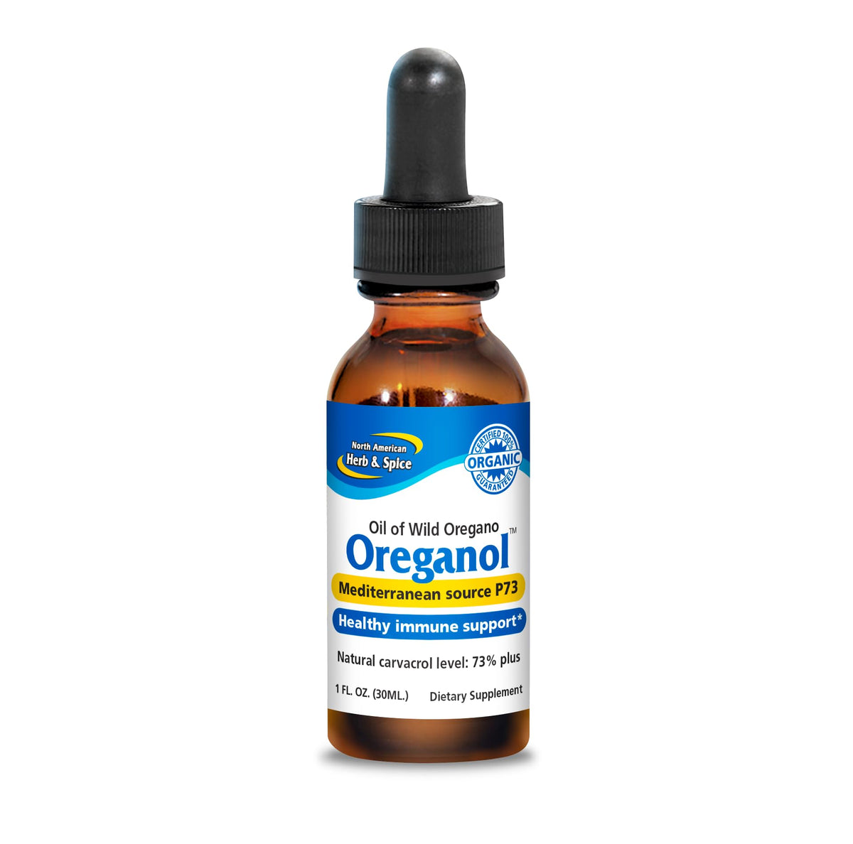 Oreganol P73 oregano oil bottle, 1 fl oz