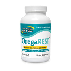 OregaResp bottle showing 90 VegiCaps