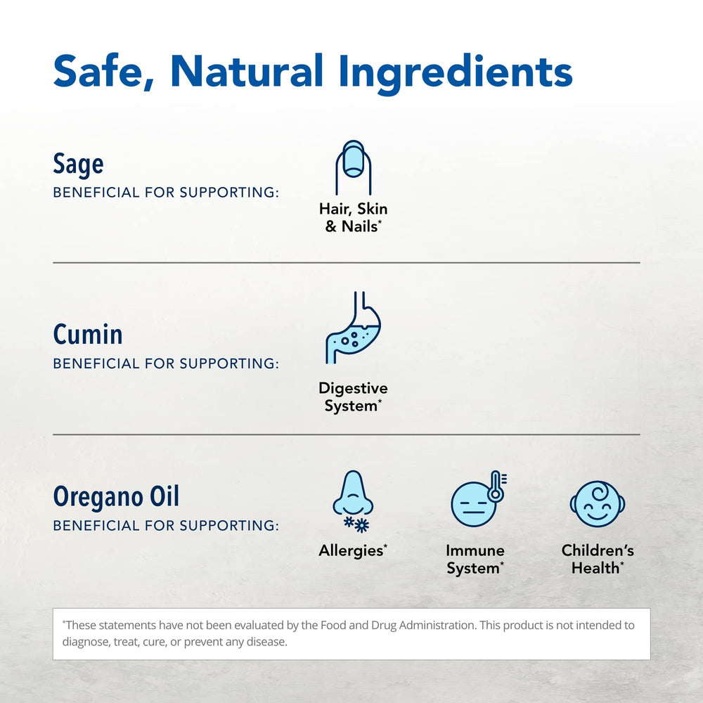 Product label highlighting Oreganol P73 oregano oil