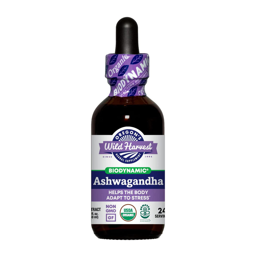 Bottle of Oregon's Wild Harvest Ashwagandha biodynamic 2oz