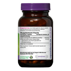 Certified organic Ashwagandha root and Ginkgo leaf extract ingredients