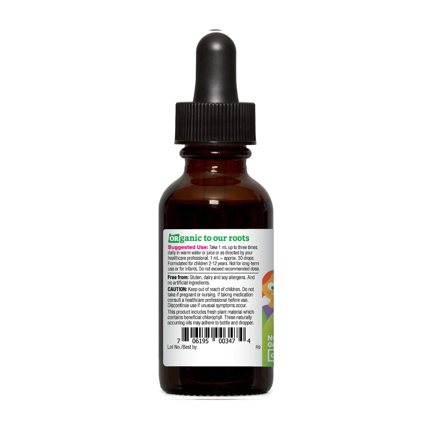 Product label with Oregon Tilth USDA Organic certification