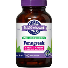 Oregon's Wild Harvest Fenugreek capsules bottle on white background