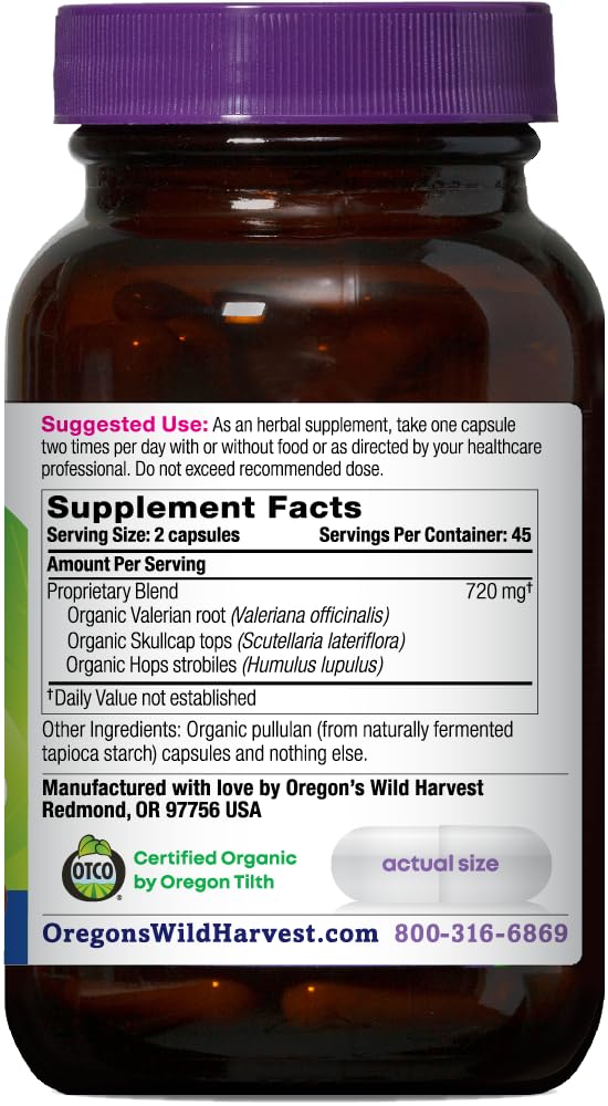 Close-up of product label showing organic and non-GMO certification
