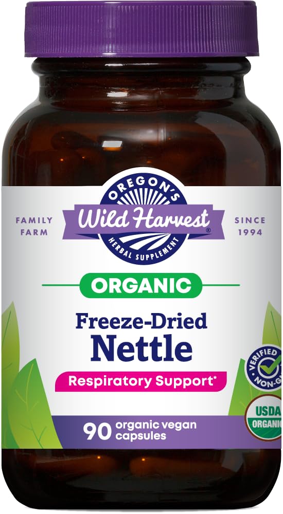 Bottle of Oregon's Wild Harvest Nettle capsules