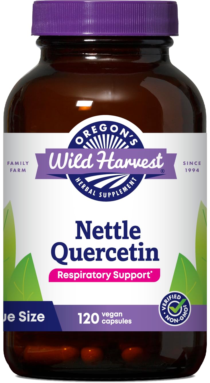 Bottle of Oregon's Wild Harvest Nettle Quercetin Capsules