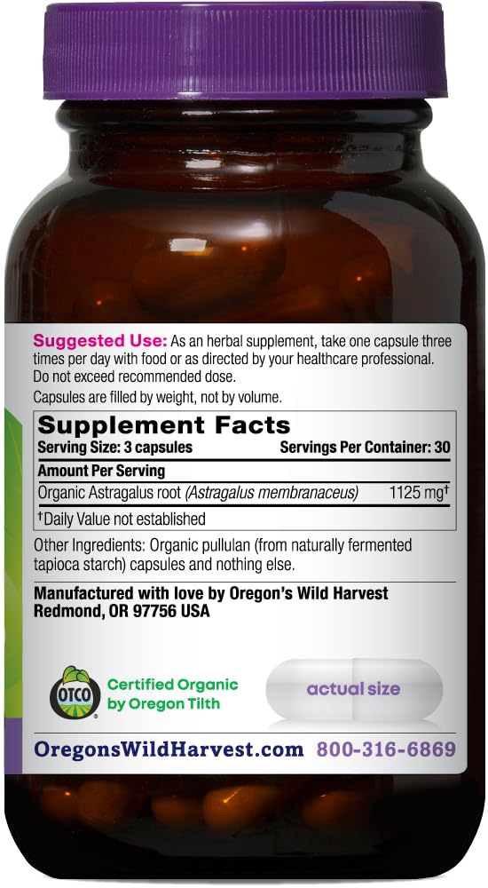 Certified Organic Astragalus root by Oregon Tilth