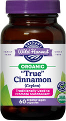 Oregon's Wild Harvest Organic True Cinnamon Ceylon vegan capsules bottle