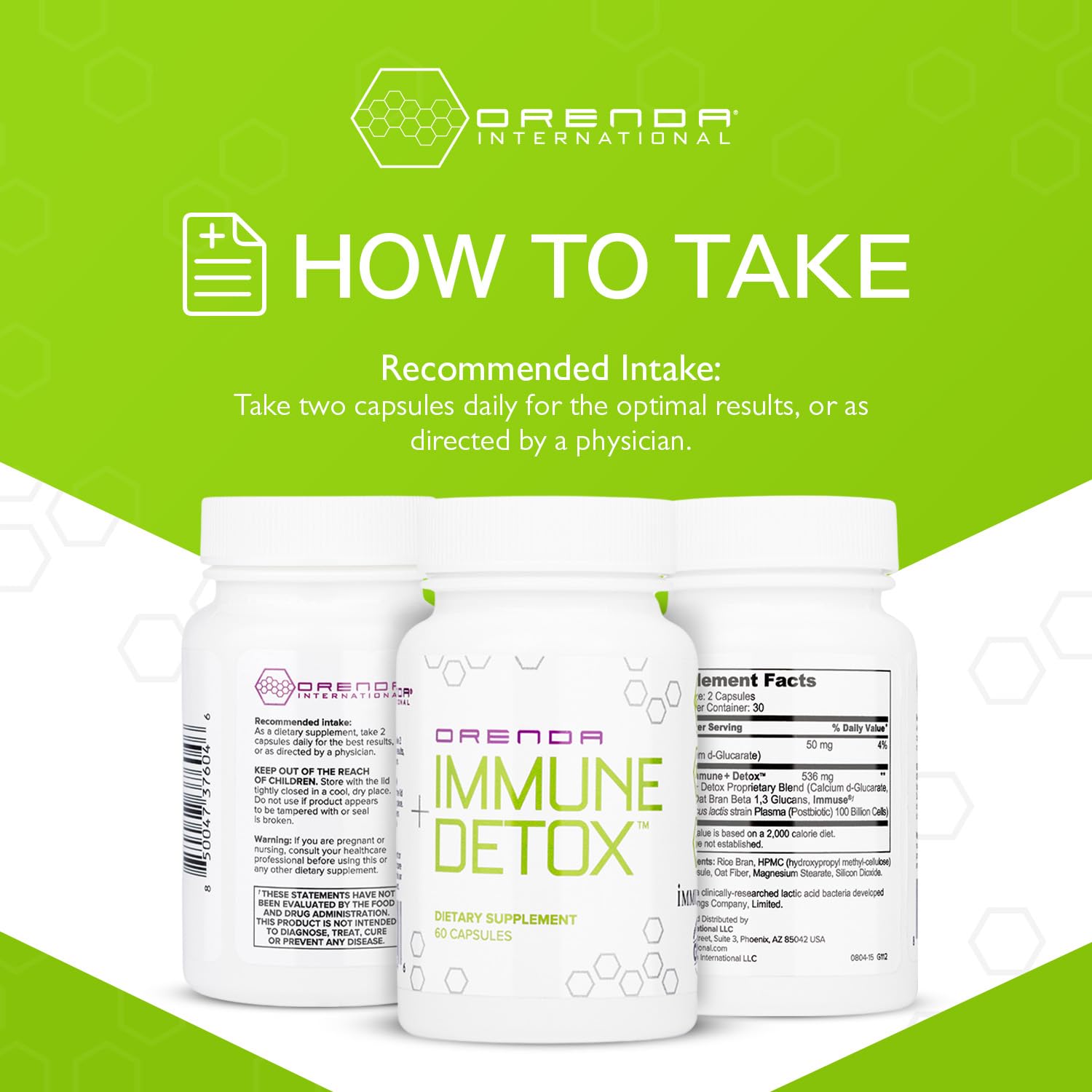 Wellness and balance imagery for Orenda Immune + Detox