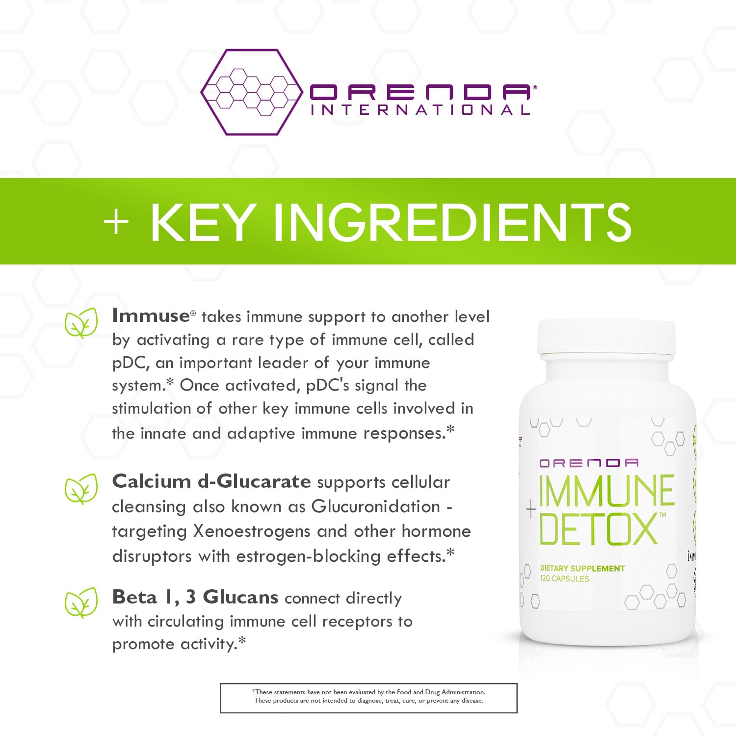 Orenda Immune + Detox beta-glucans oat-branch image suggests gut balance benefits.