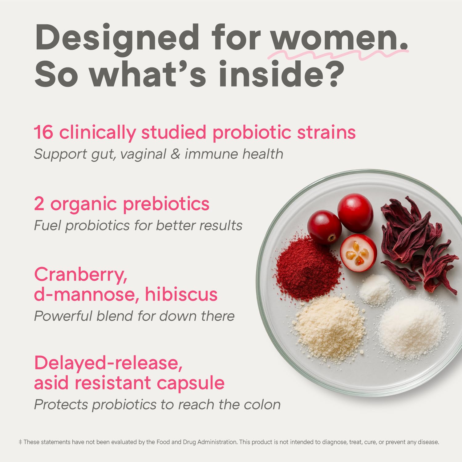 Vaginal health and urinary tract support imagery