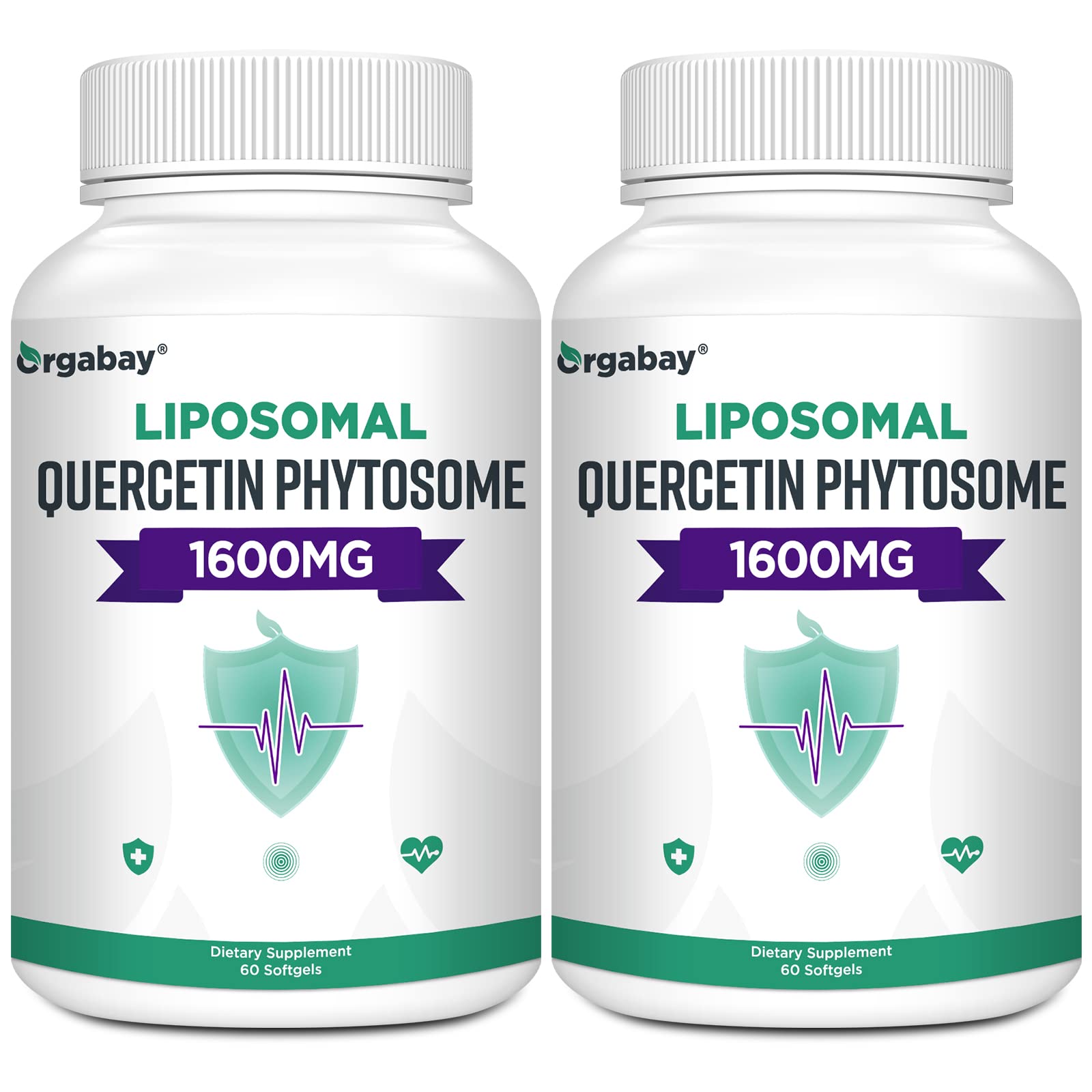 Orgabay Liposomal Quercetin Phytosome product bottle and packaging